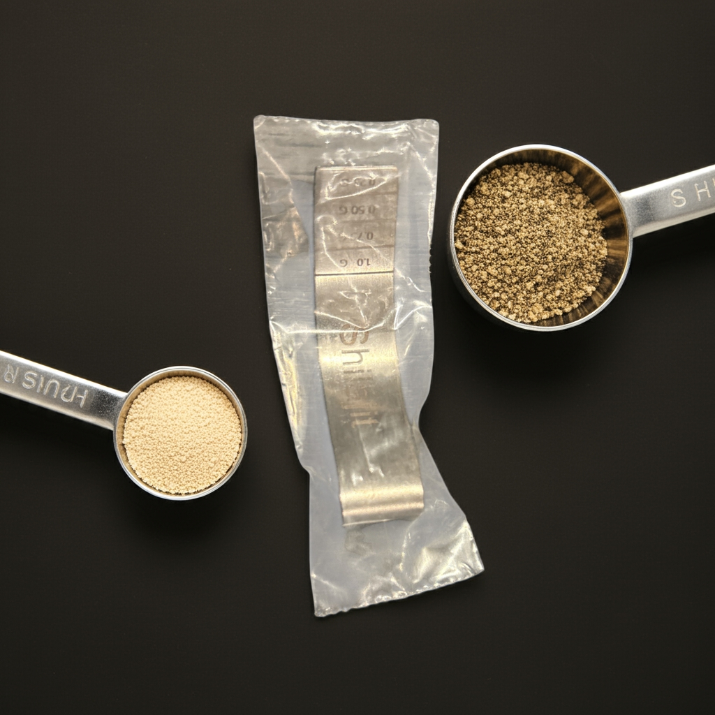 Rustfri Shilajit måleskje for presis dosering